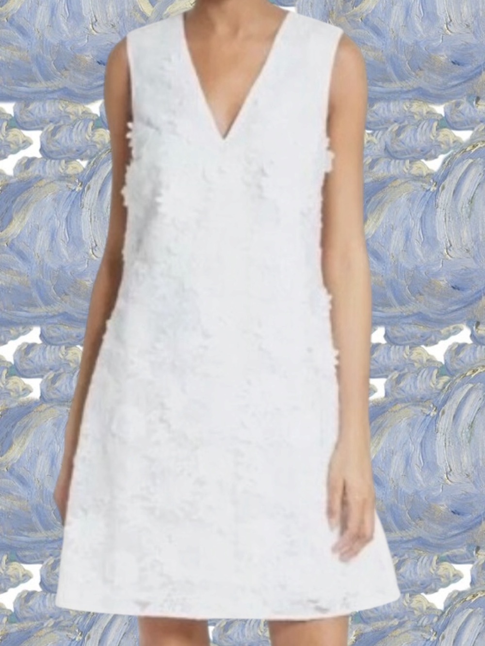 Ted Baker White Flower Applique Dress 6